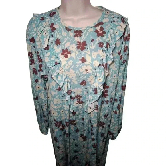 ZARA WOMAN MIDI FLORAL DRESS WITH RUFFLES SZ M Medium PERFECT Condition ADORABLE - Picture 2 of 10